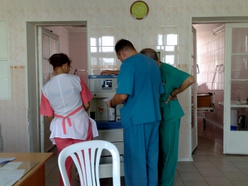 Наркозодыхательные аппараты Draeger Fabius Plus в реанимационном отделении больницы скорой медицинской помощи города Калуги